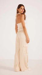 Mink Pink Fabella Cargo Pants Beige | Vagabond Apparel Boutique