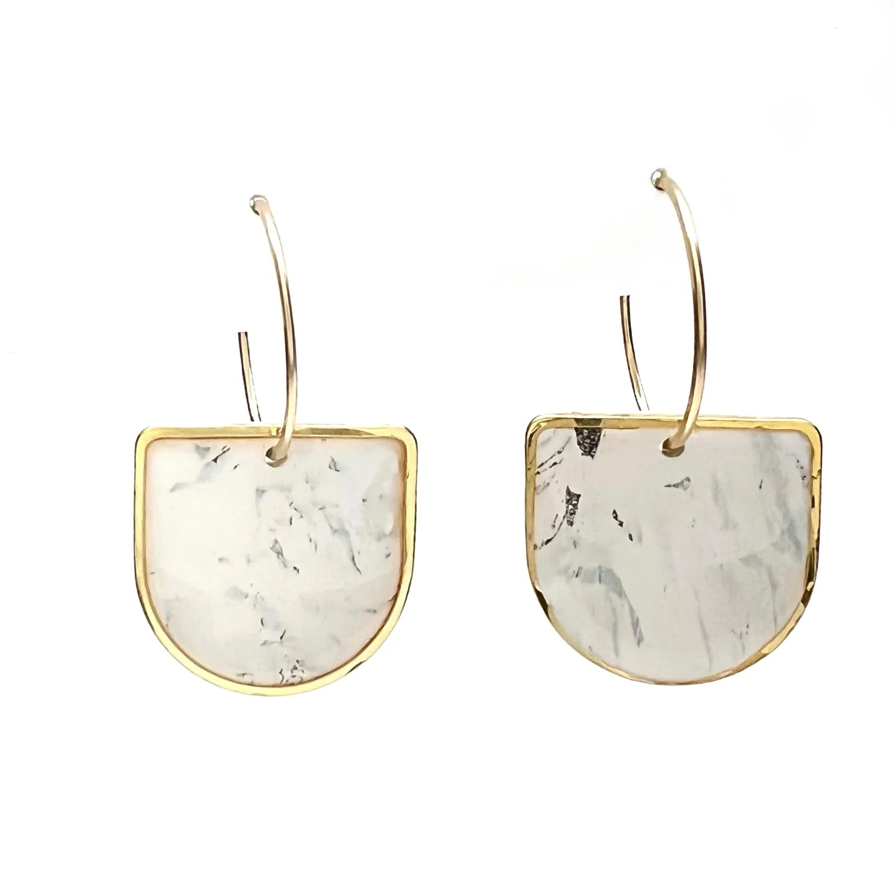 Silver Girl Terrazzo Arch Hoop