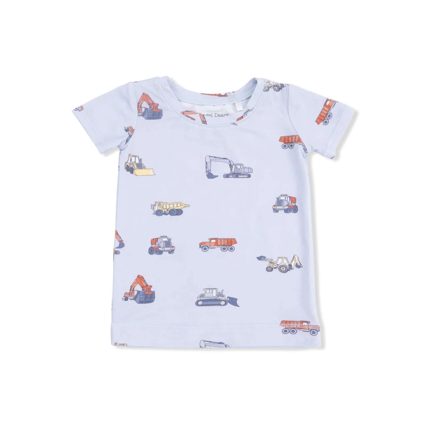 Angel Dear | Construction Vehicles Short Sleeve Lounge Set | Top | Vagabond | Apparel | Boutique