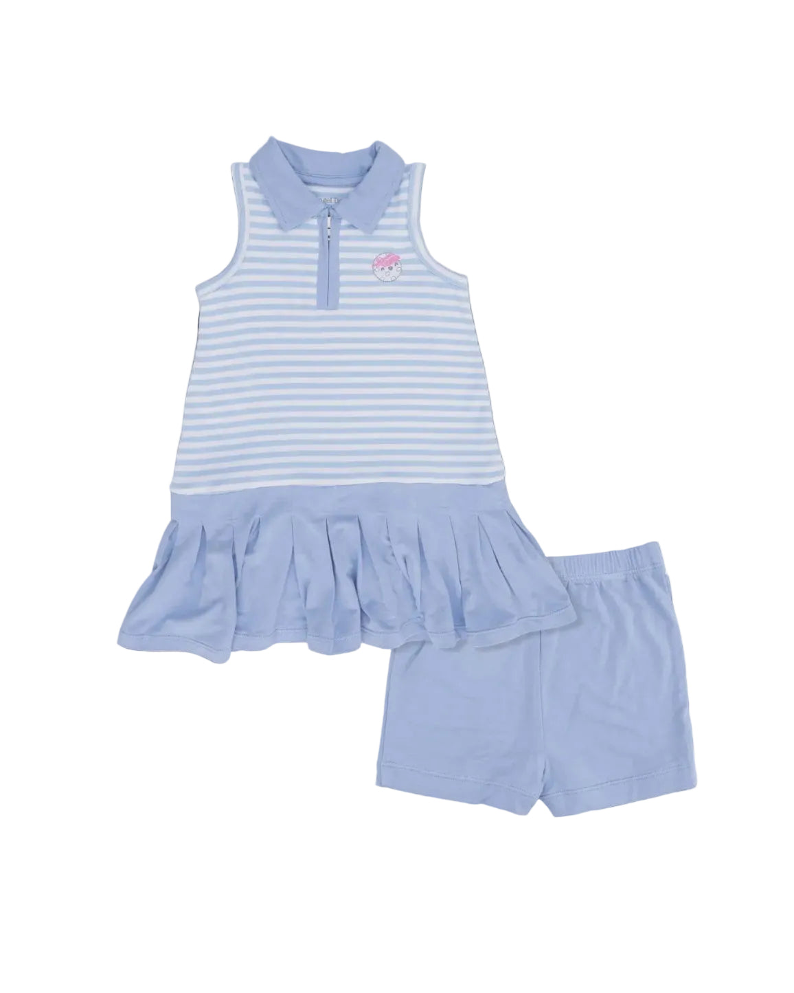 Angel Dear | Striped Golf Polo Tennis Dress W/Cartwheel Shorts | Set | Vagabond | Apparel | Boutique