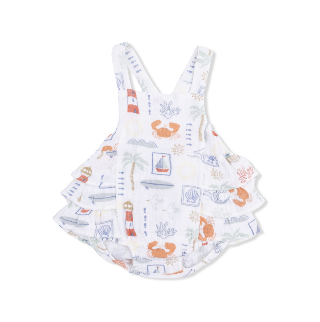 Angel Dear | Club Mediterranean Ruffle Sunsuit | Vagabond | Apparel | Boutique