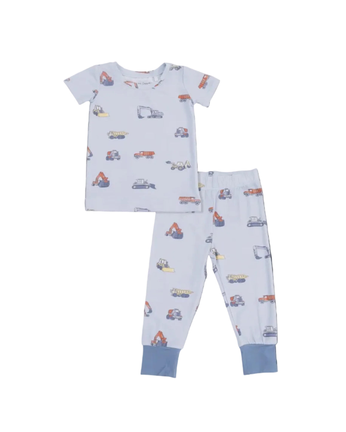 Angel Dear | Construction Vehicles Short Sleeve Lounge Set | Vagabond | Apparel | Boutique