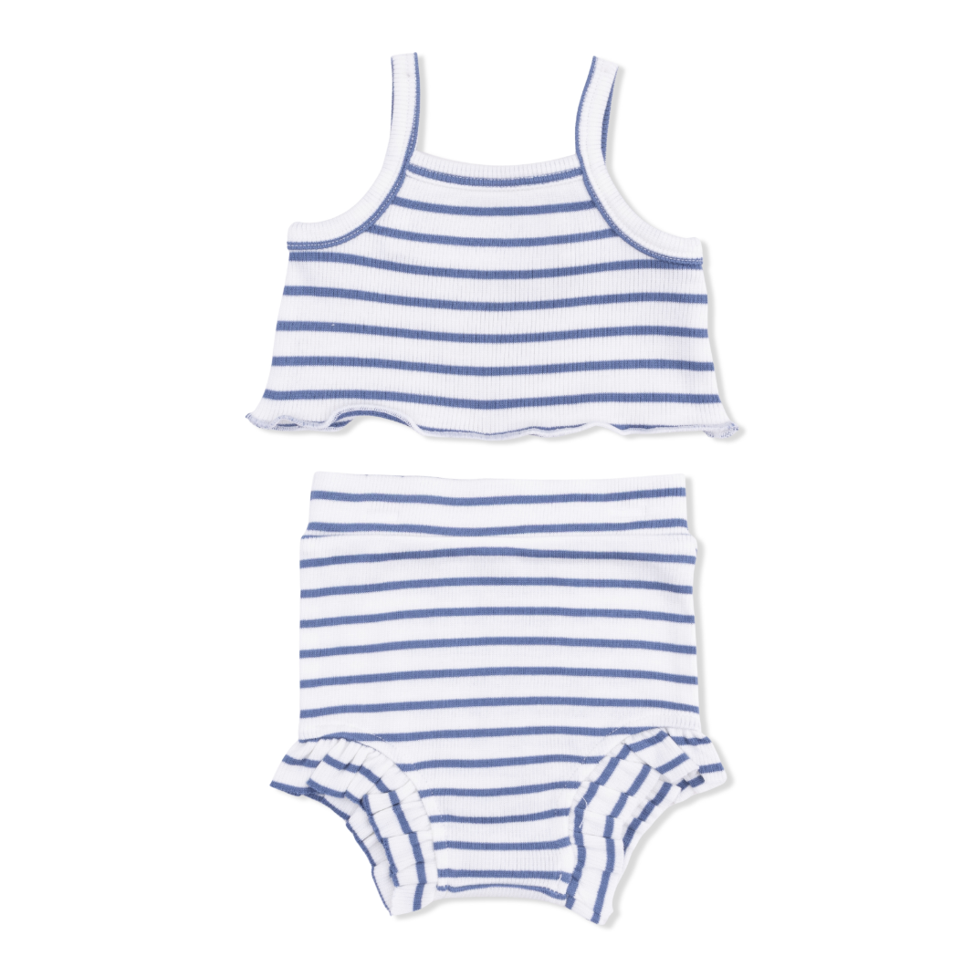 Angel Dear | Navy Stripe Tank Top & High Waisted Short | Vagabond | Apparel | Boutique