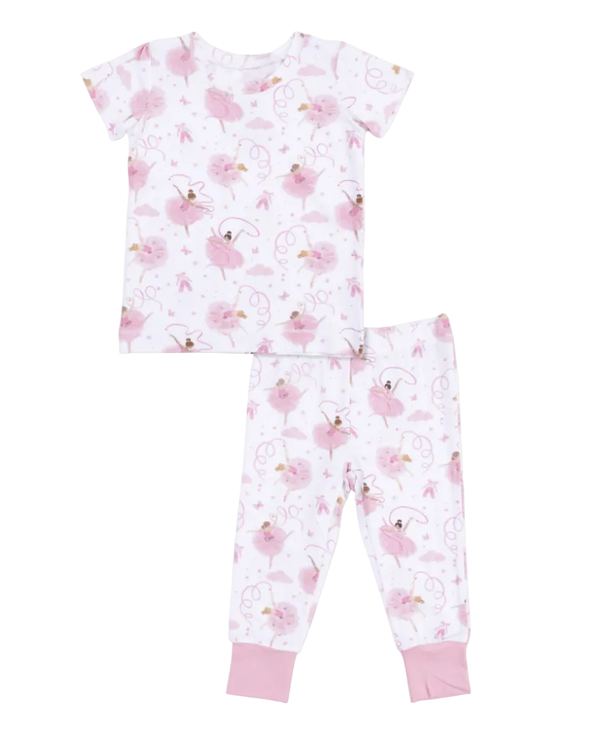 Angel Dear | Ribbon Ballerinas Short Sleeve Lounge Set | Vagabond | Apparel | Boutique