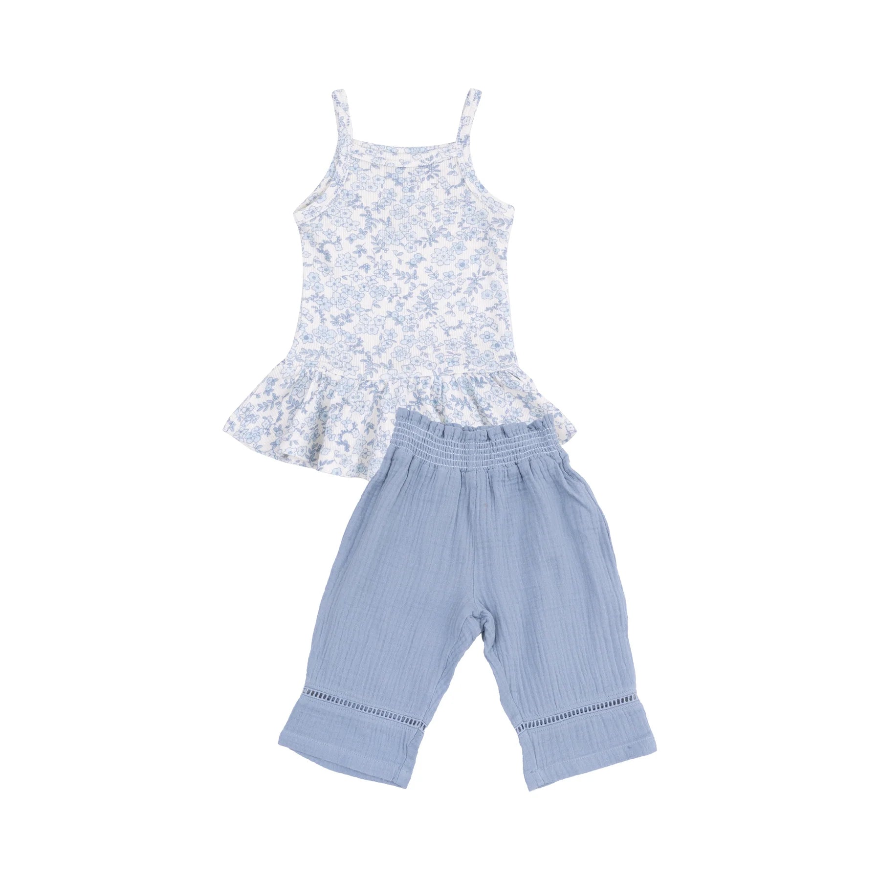 Angel Dear Calico Peplum Tank and Pant Set | Vagabond Apparel Boutique
