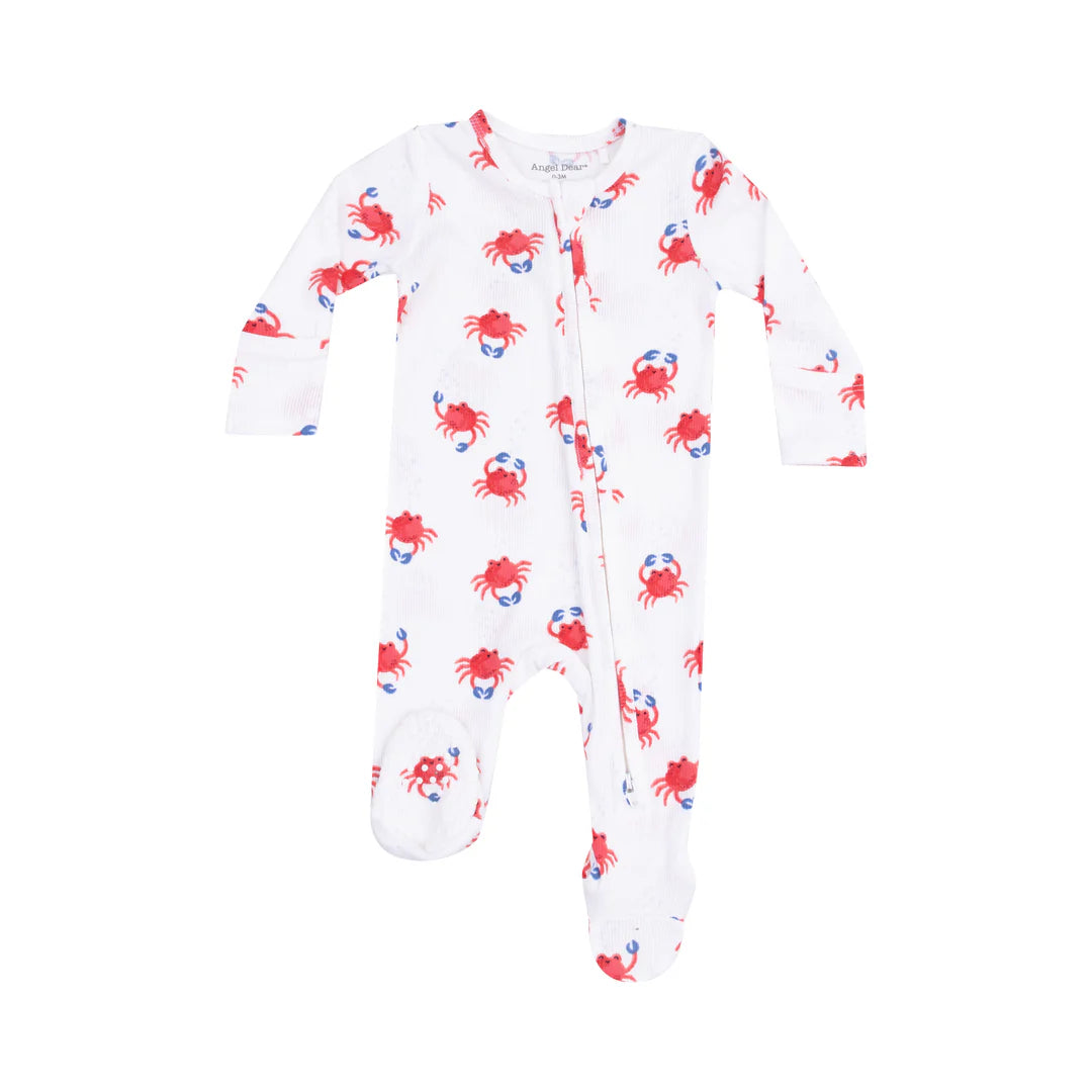 Angel Dear | Crabby Cutie 2 Way Zipper Footie | Flat | Vagabond | Apparel | Boutique