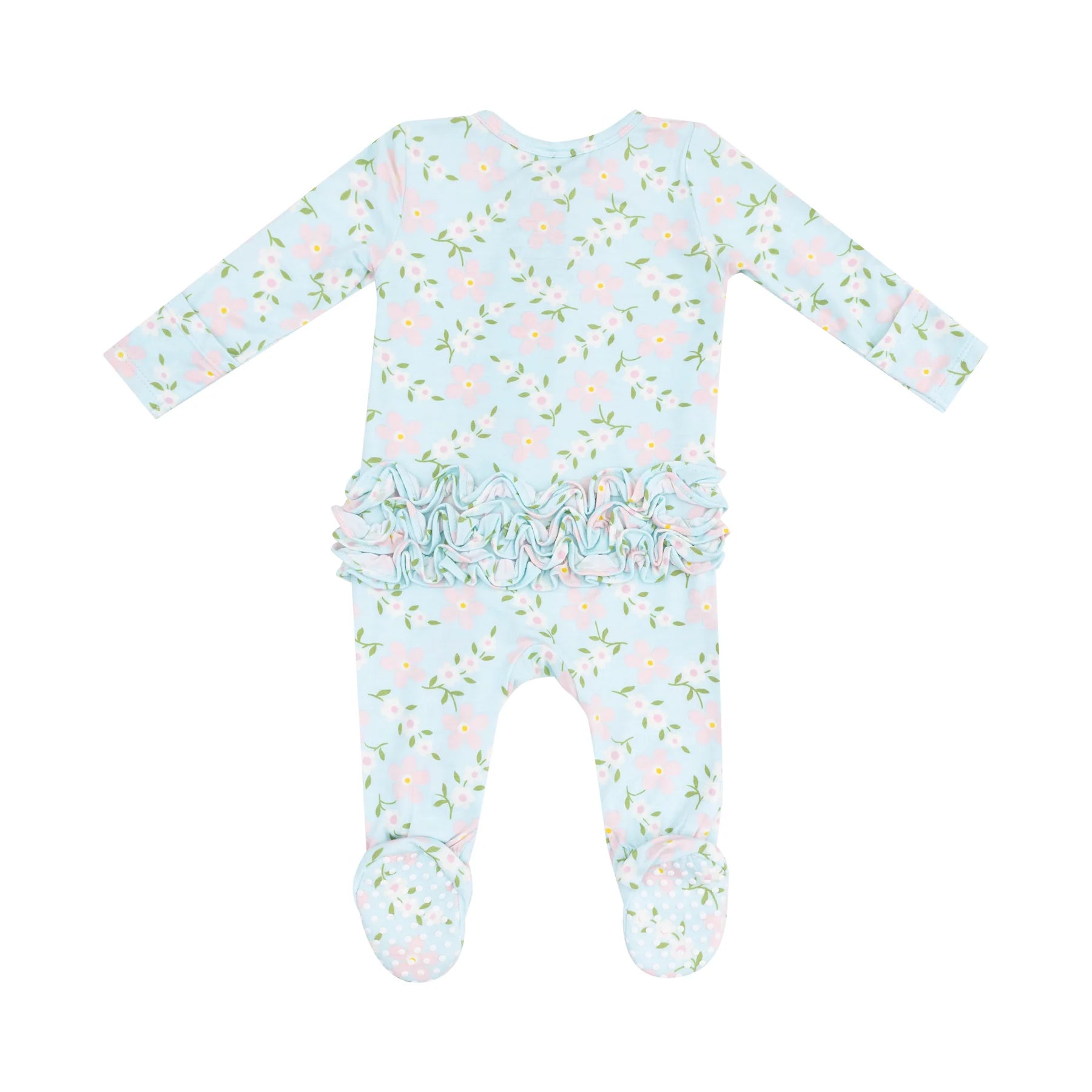 Angel Dear Vintage Daisy 2 Way Zip Ruffle Footie | Vagabond Apparel Boutique