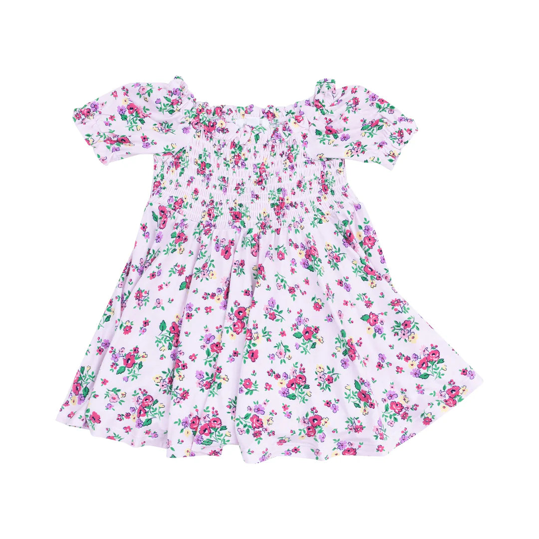 Angel Dear Preppy Rose Puff Sleeve Dress | Vagabond Apparel Boutique