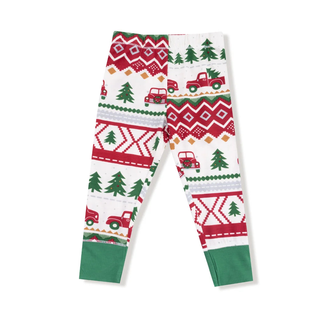 Angel Dear Red Truck Fair Isle L/S Loungewear Set | Bottoms | Vagabond | Apparel | Boutique