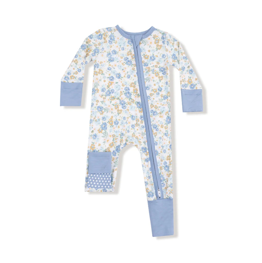 Angel Dear | Sweet Rose Calico | 2 Way Zip Romper | Vagabond | Apparel | Boutique