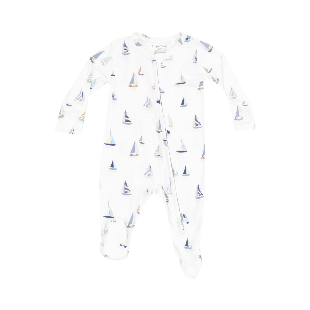 Angel Dear | Sailboat | 2 Way Zipper Footie | Vagabond | Apparel | Boutique