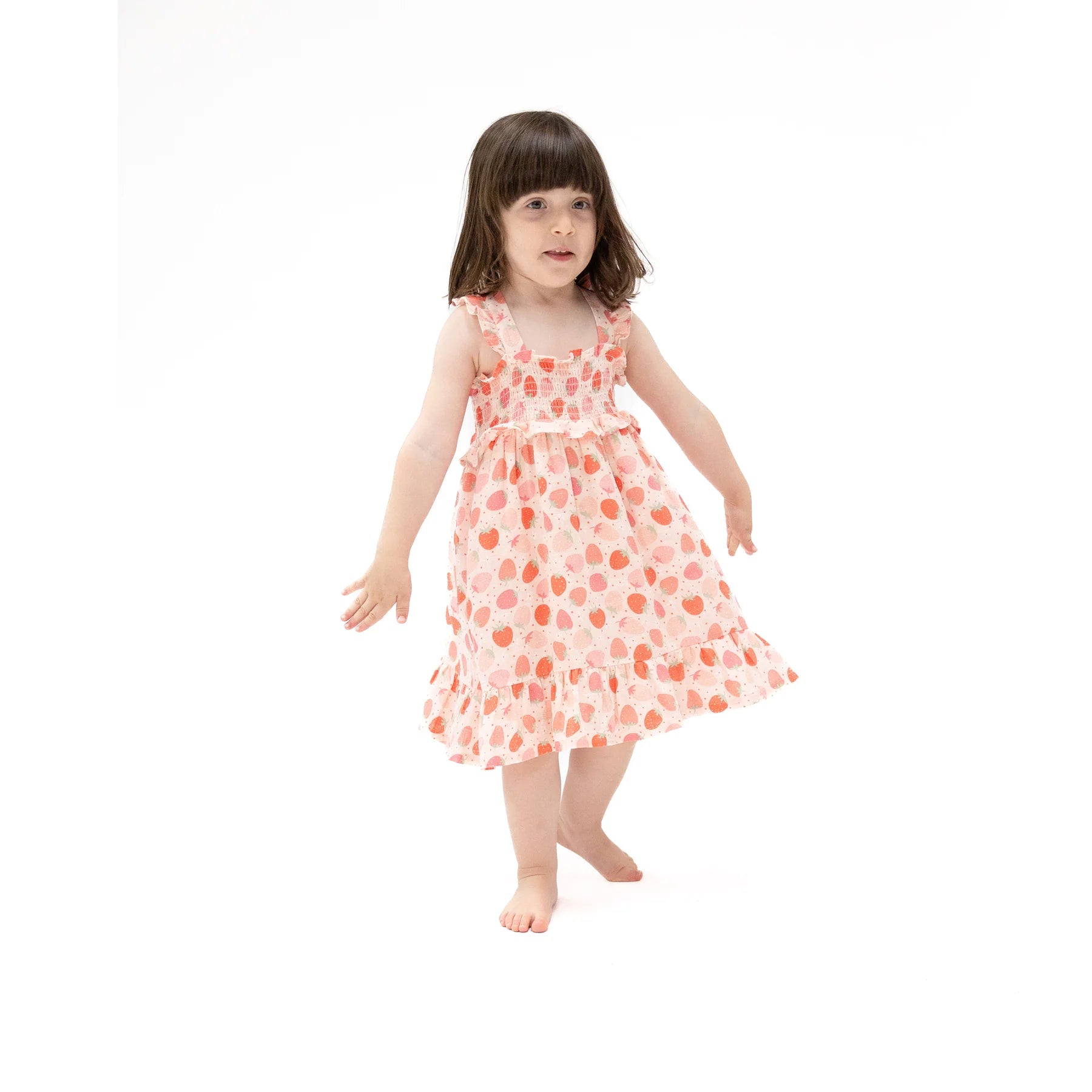 Angel Dear | Strawberry Smocked Ruffle Sundress | Vagabond | Apparel | Boutique