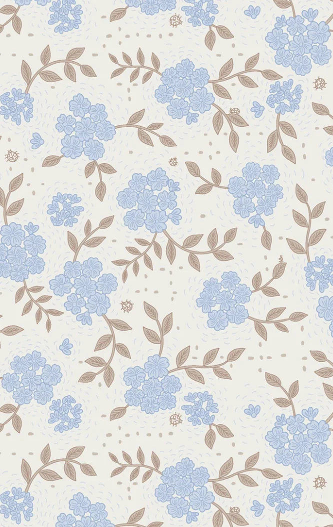 Angel Dear | Baby Blue Floral 2 Way Ruffle Zipper Footie | Swatch | Vagabond | Apparel | Boutique