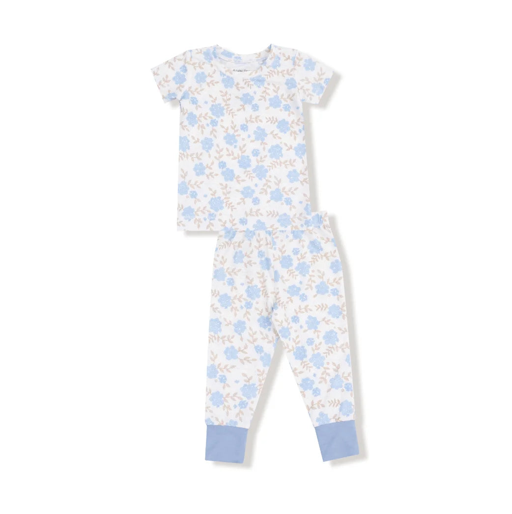 Angel Dear | Baby Blue Floral L/S Loungewear Set | Vagabond | Apparel | Boutique