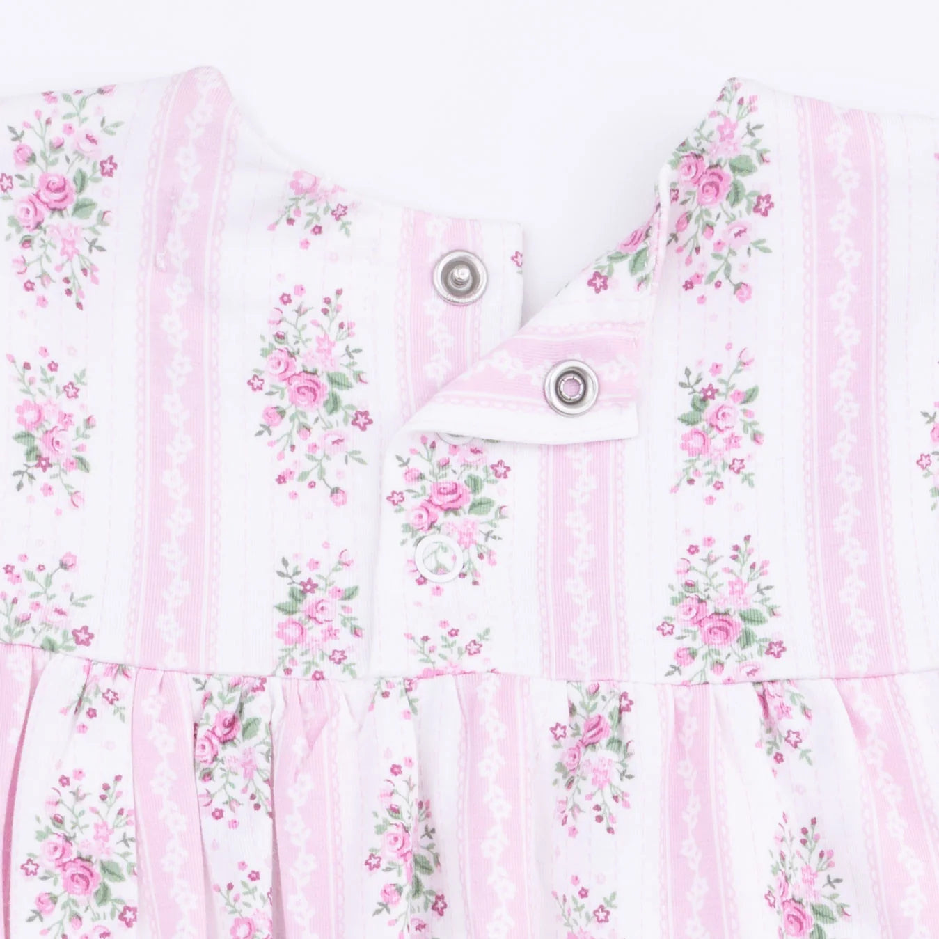 Angel Dear | Bella Rose Stripe LS Smocked Ruffle Bubble W/Skirt | Vagabond | Apparel | Boutique