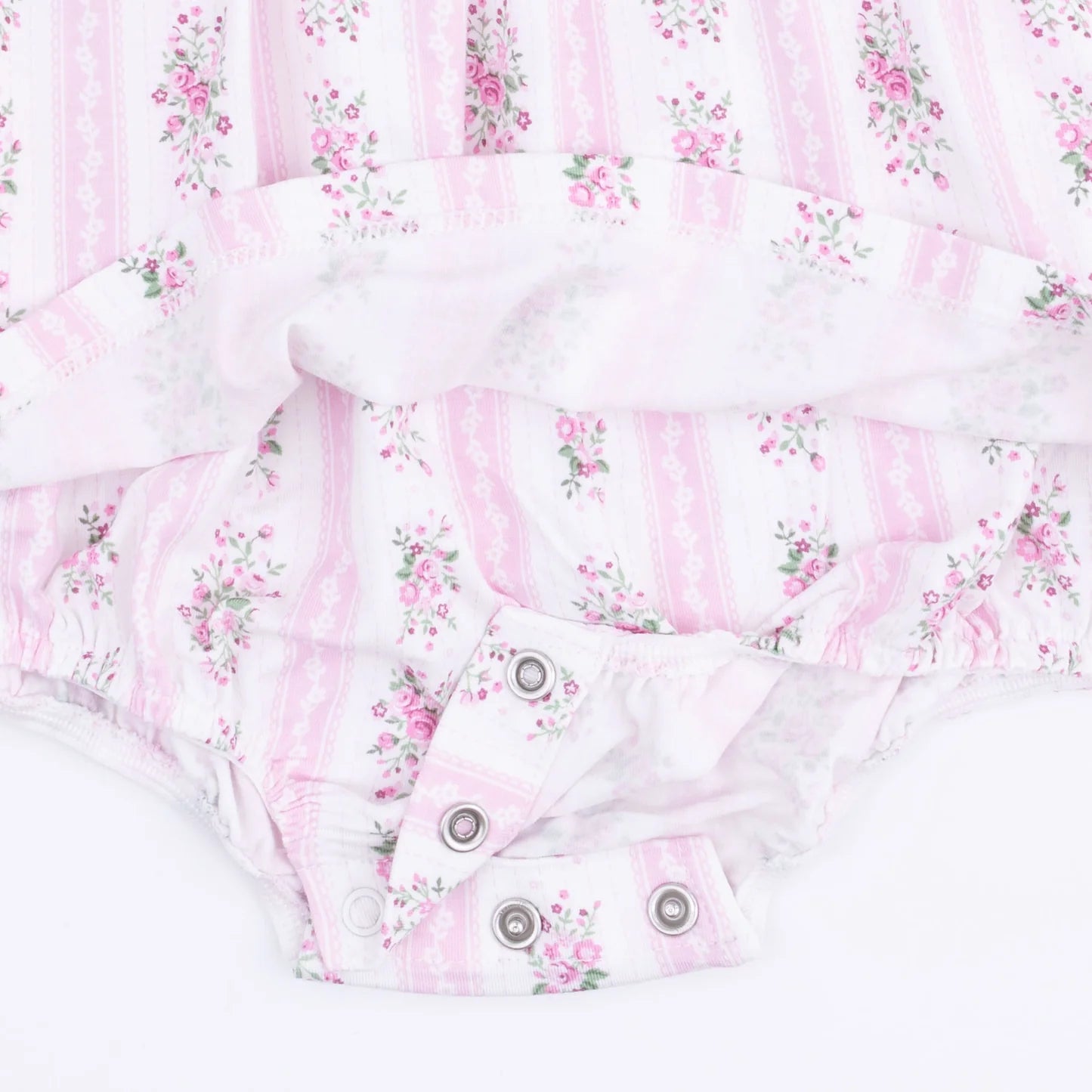 Angel Dear | Bella Rose Stripe LS Smocked Ruffle Bubble W/Skirt | Vagabond | Apparel | Boutique