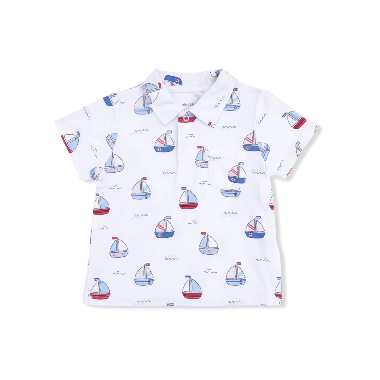 Angel Dear | Bubbly Sailboats Polo W/Shorts Set | Top | Vagabond | Apparel | Boutique
