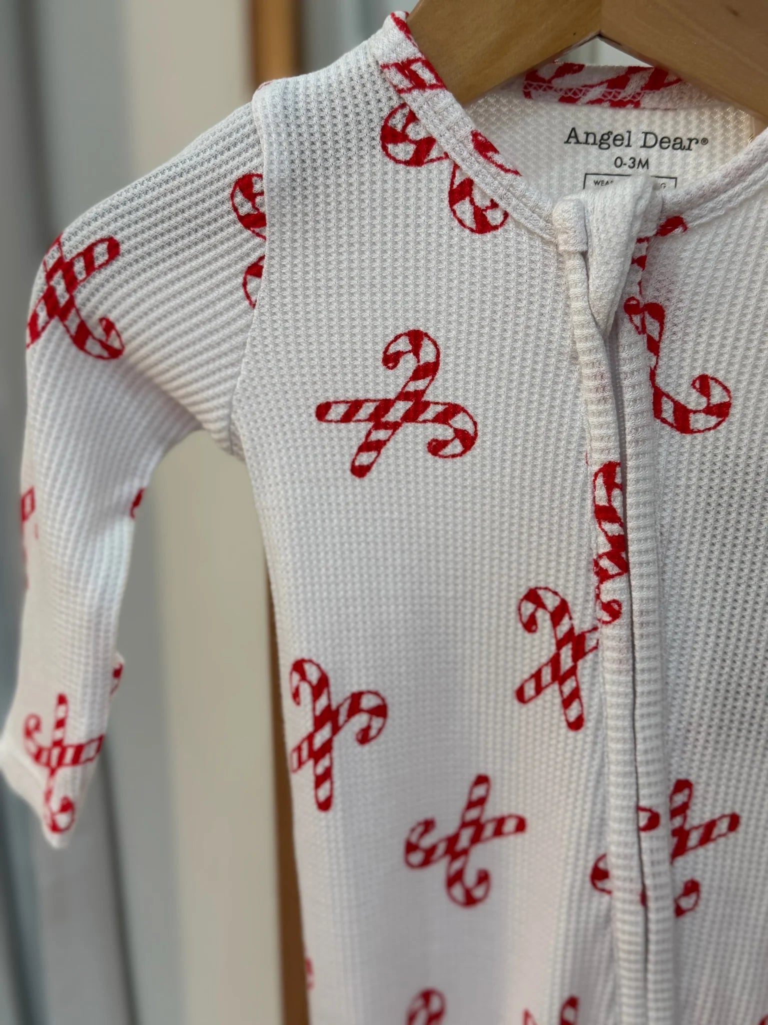 Angel | Dear | Candy Cane 2 Way Zipper Footie | Close | Vagabond | Apparel | Boutique