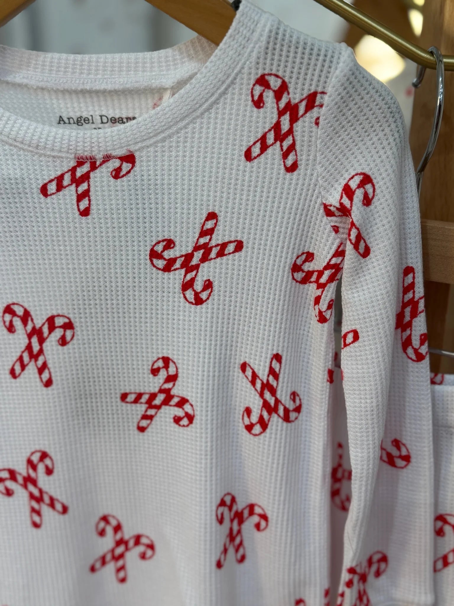 Angel Dear | Candy Cane L/S Loungewear Set | Close | Vagabond | Apparel | Boutique