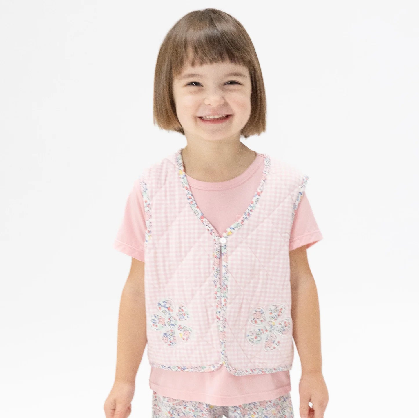 Angel Dear | Elizabeths Garden Quilted Vest | Model | Vagabond | Apparel | Boutique