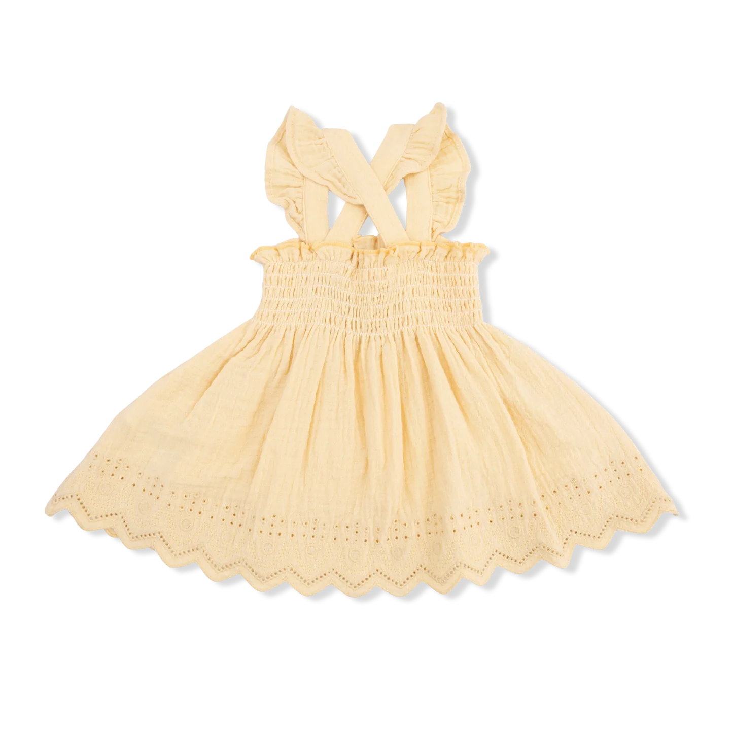 Angel Dear | Solid Muslin Italian Straw Smocked Top W/ Bloomer | Back | Vagabond | Apparel | Boutique
