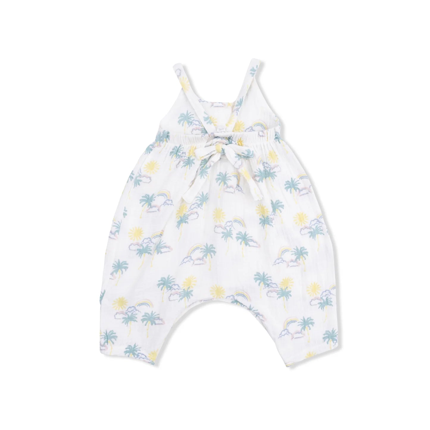Angel Dear | Palm Trees and Rainbows Tie Back Romper | Back | Vagabond | Apparel | Boutique