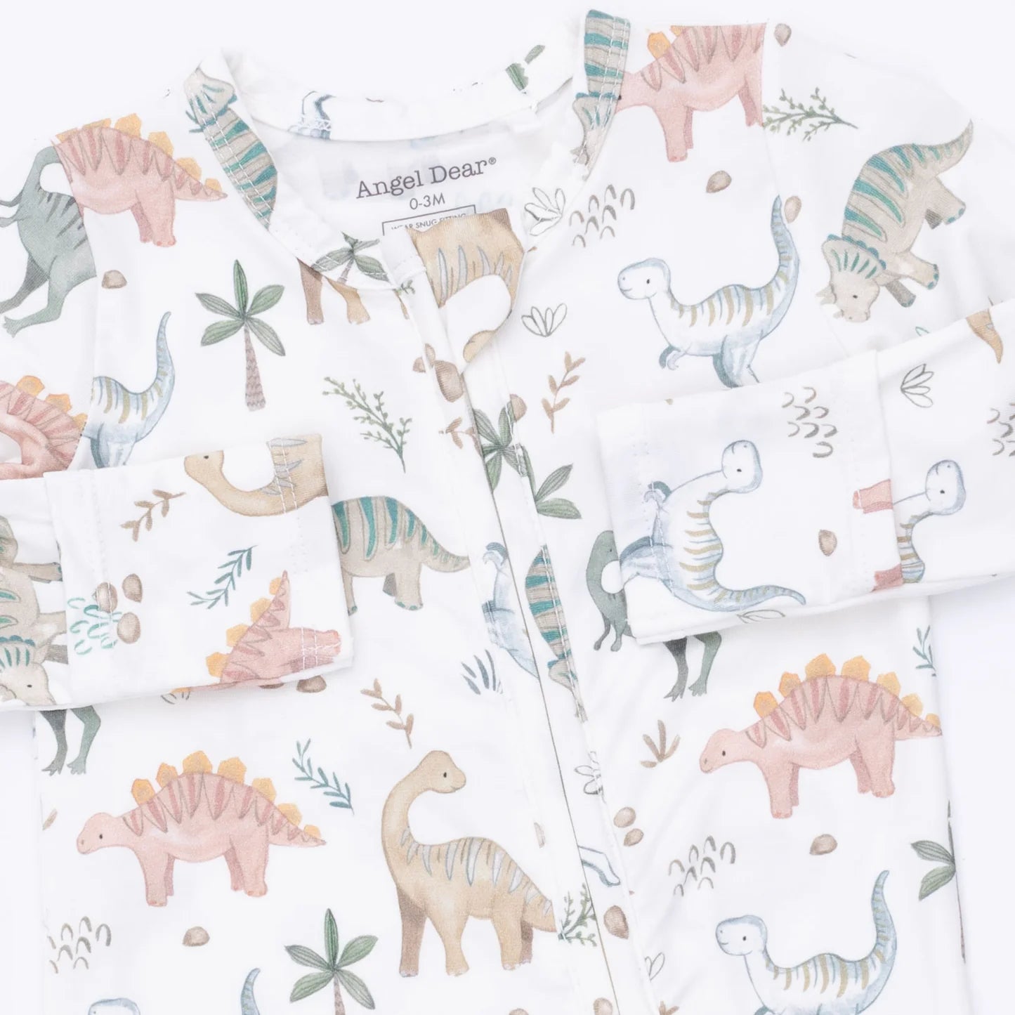 Angel Dear | Sweet Baby Dinos 2 Way Zip Footie | Vagabond | Apparel | Boutique