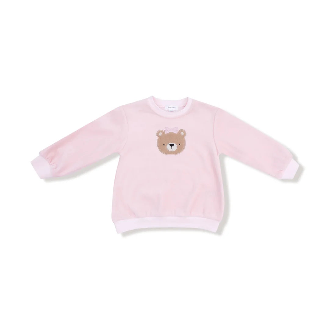 Angel Dear | Velour Teddy Bear L/S Petal Pocket Pant Set | Top | Vagabond | Apparel | Boutique