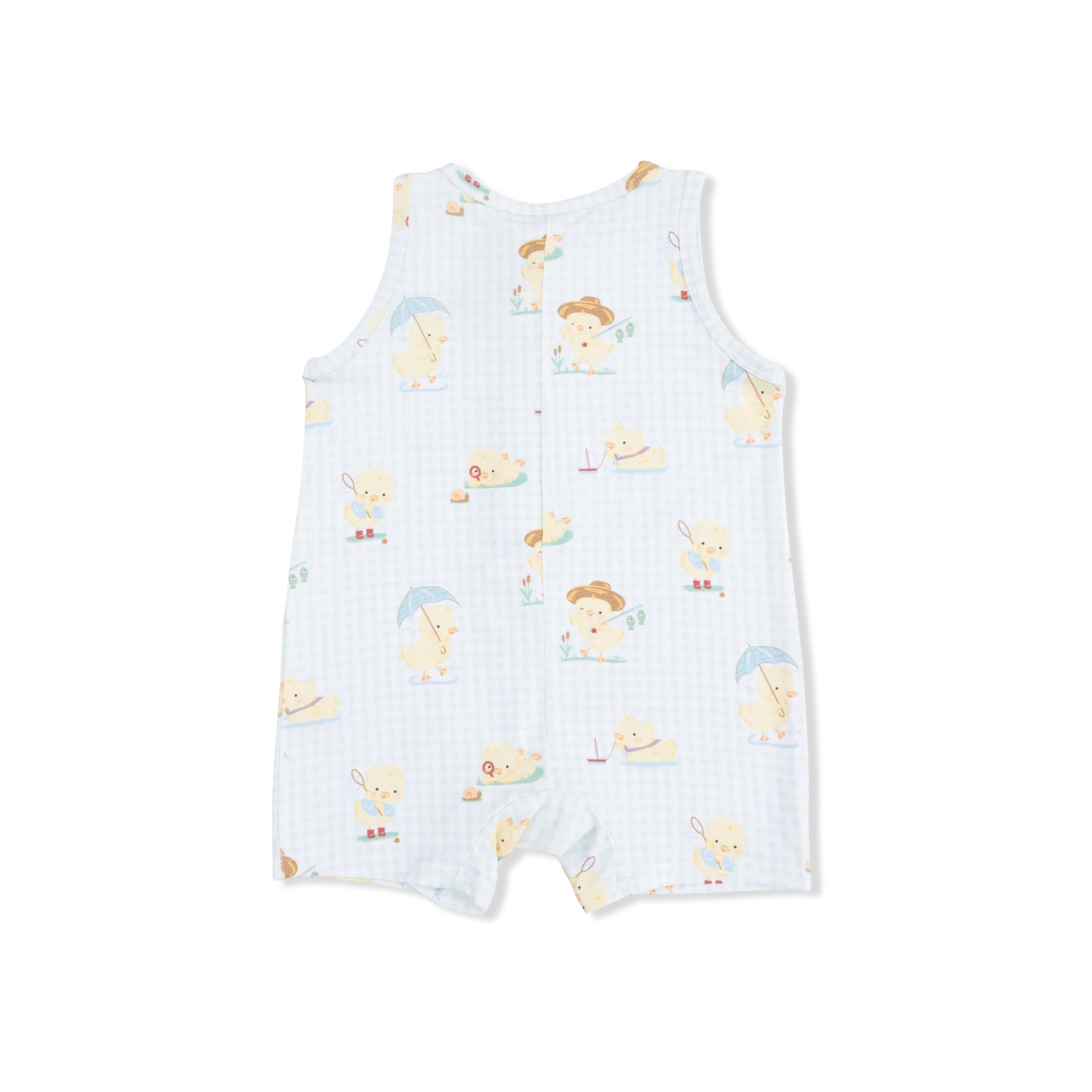 Angel Dear | Vintage Spring Ducklings Sleeveless Shortie Romper | Back | Vagabond | Apparel | Boutique
