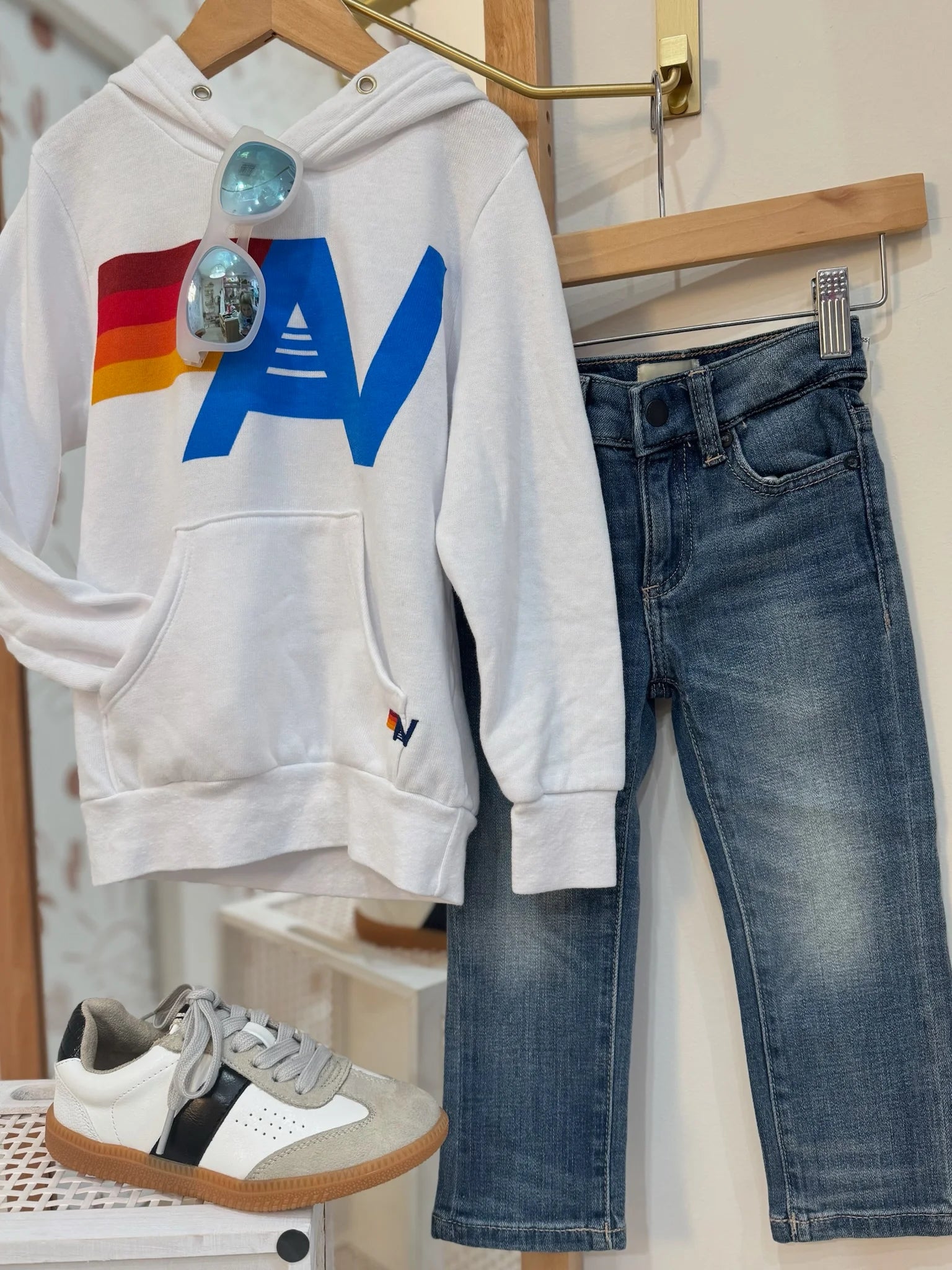 Aviator Nation | Kids | Logo | Hoodie | White