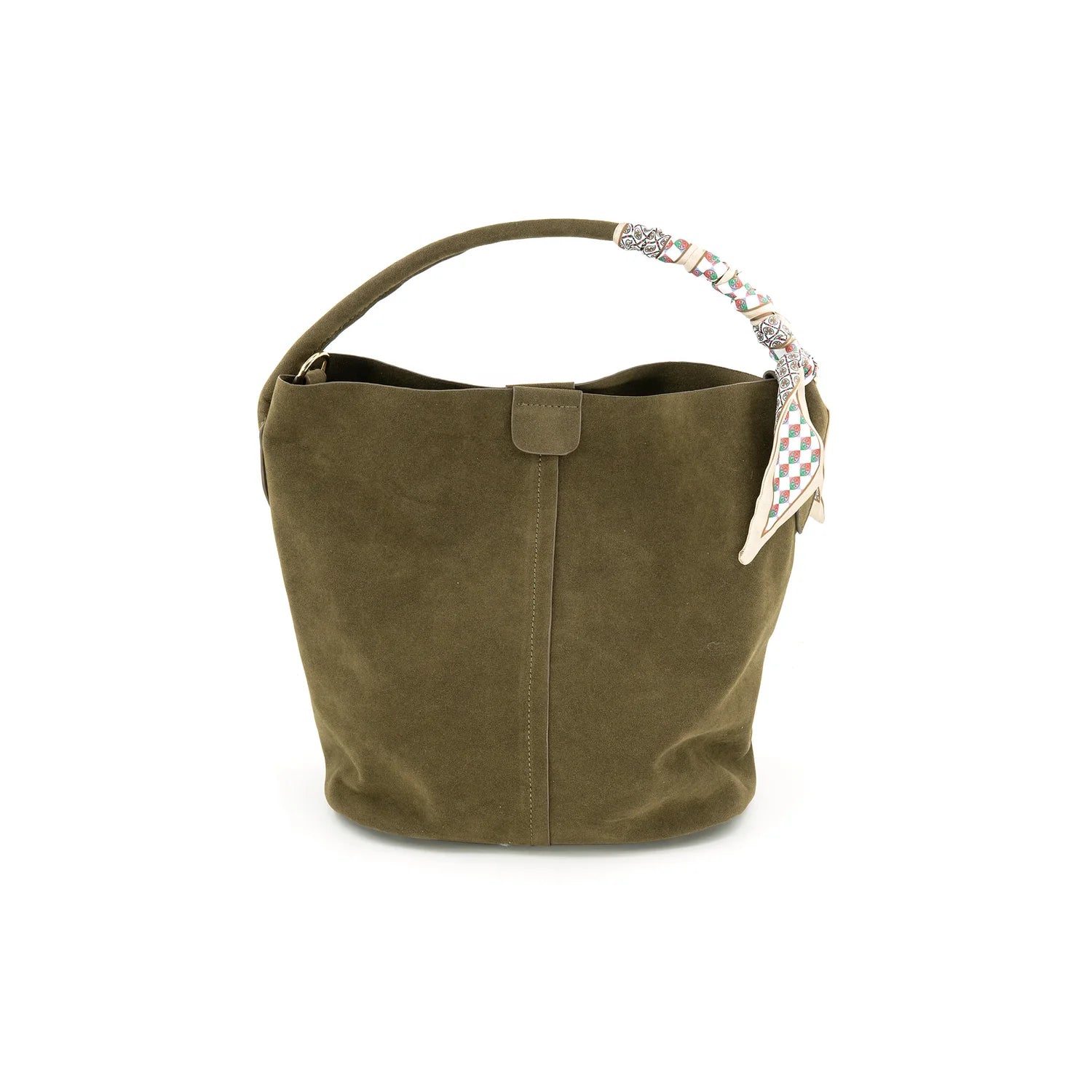 BC | Faux Suede Bucket Bag | Olive | Vagabond | Apparel | Boutique