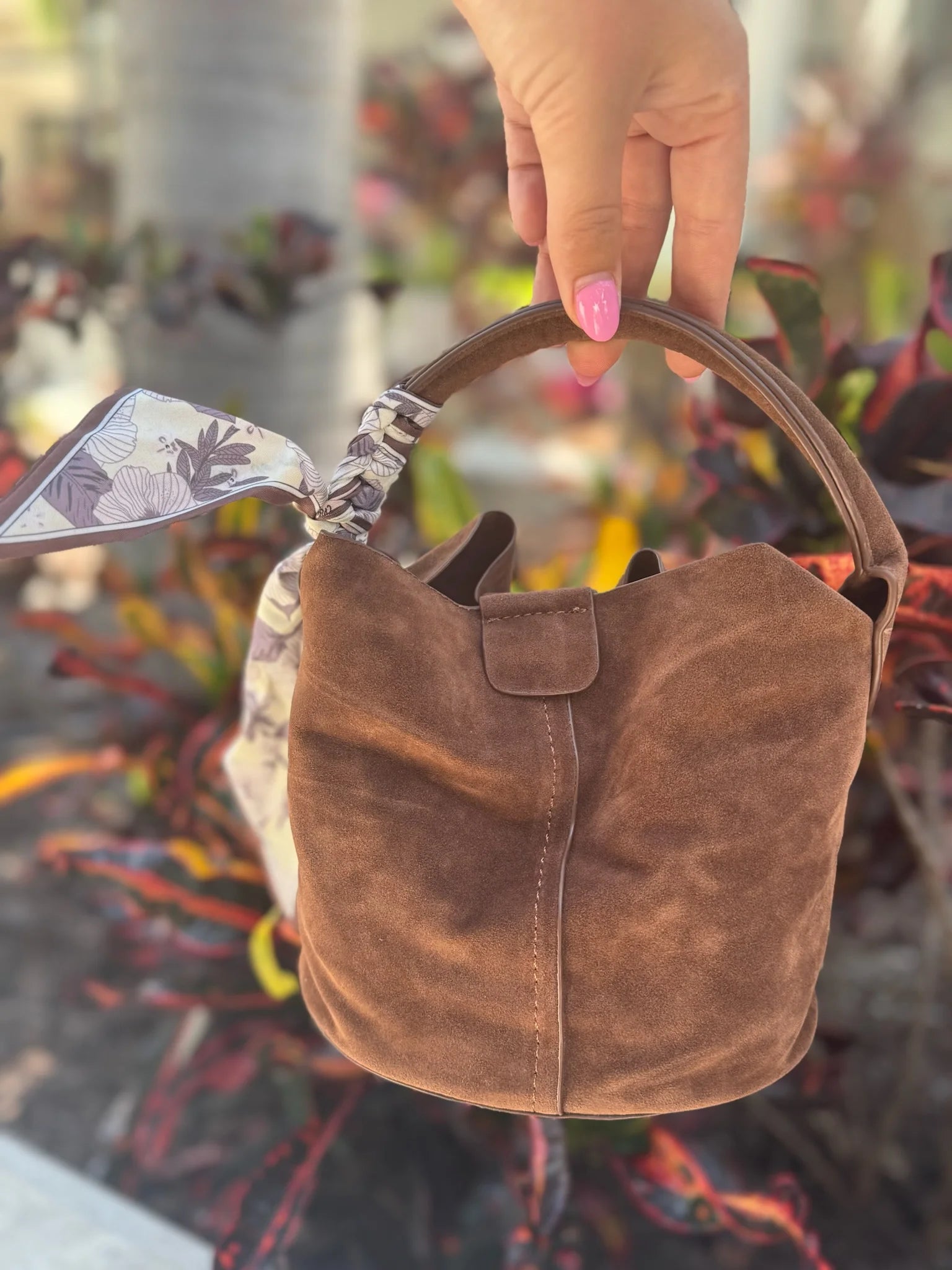 BC | Small Faux Suede Bucket Bag | Vagabond | Apparel | Boutique