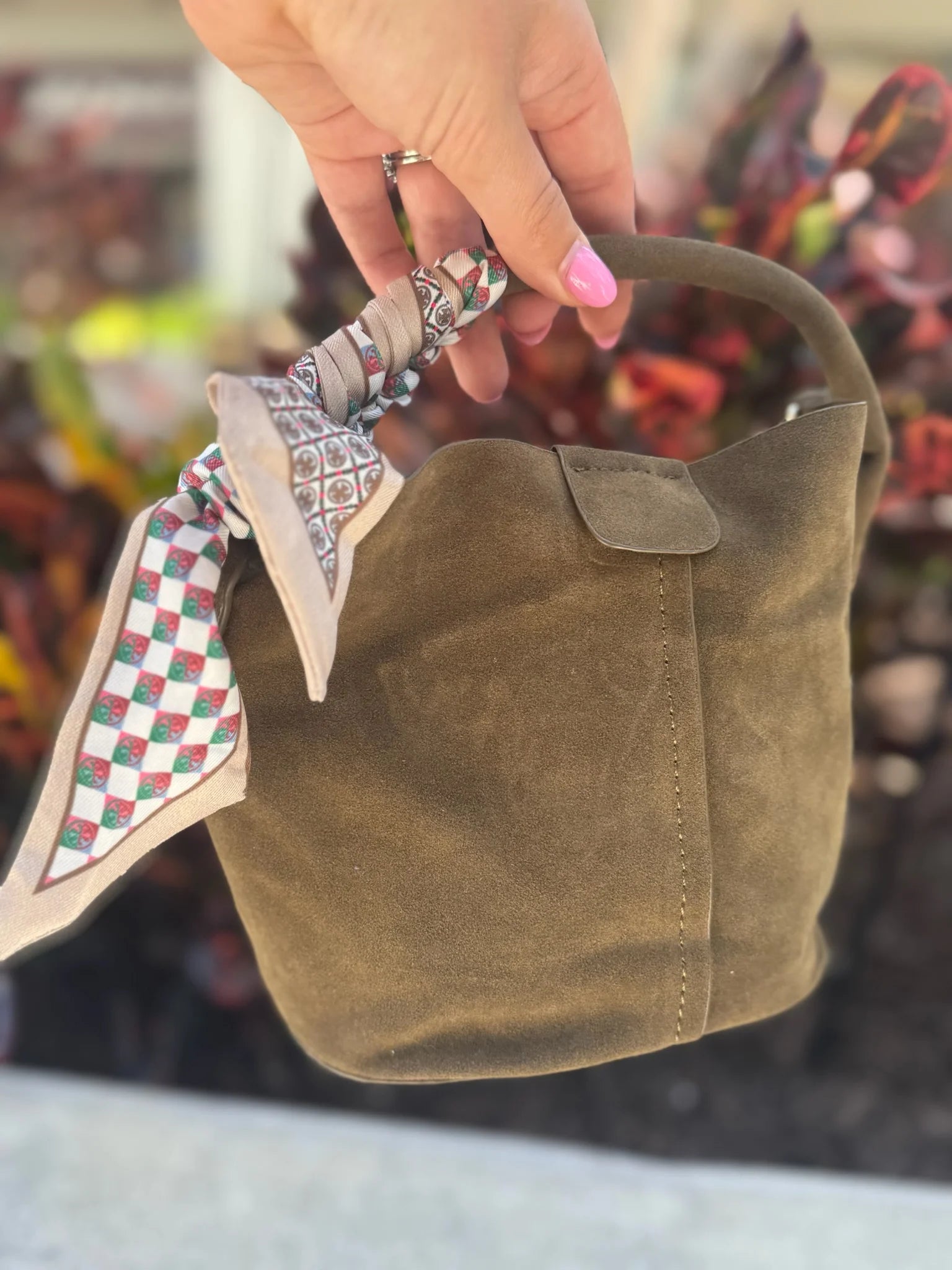 BC | Small Faux Suede Bucket Bag | Vagabond | Apparel | Boutique