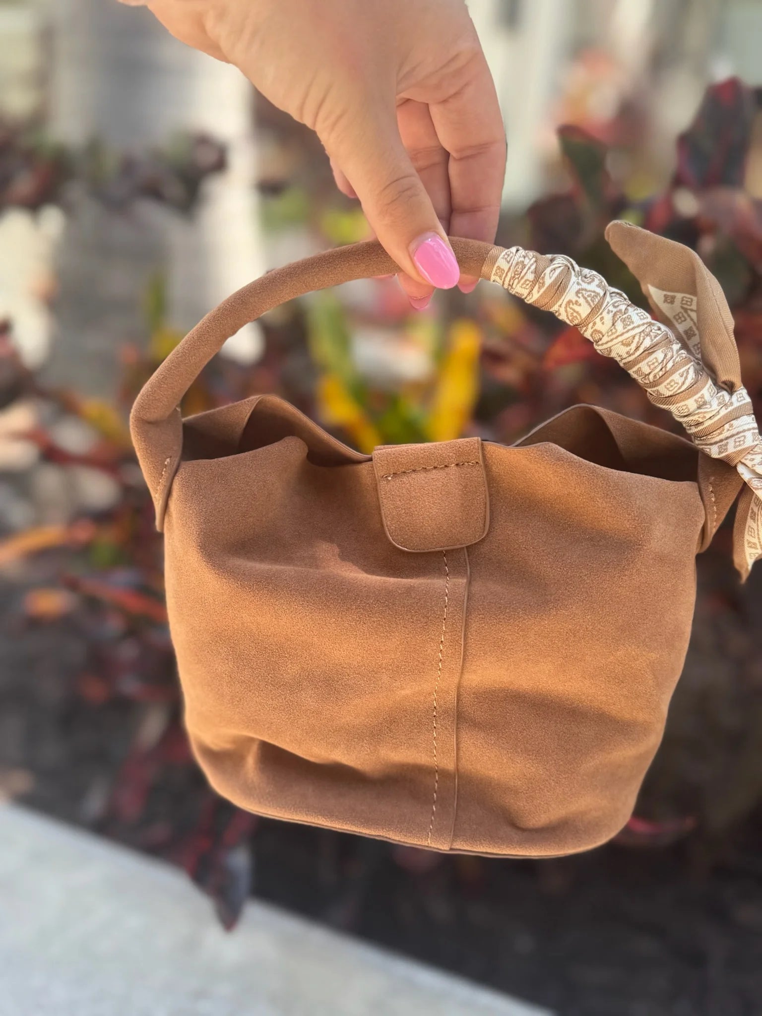 BC | Small Faux Suede Bucket Bag | Vagabond | Apparel | Boutique
