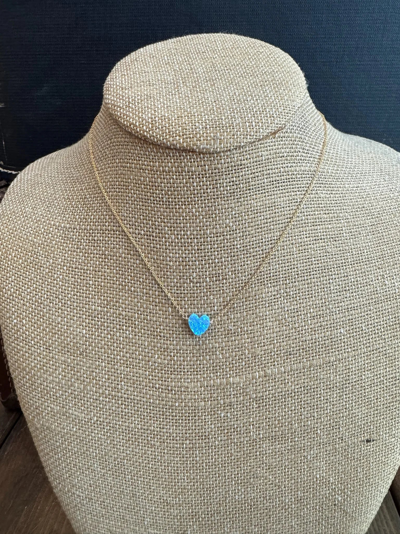 Bara Boheme | Heart Necklace | Blue | Vagabond | Apparel | Boutique