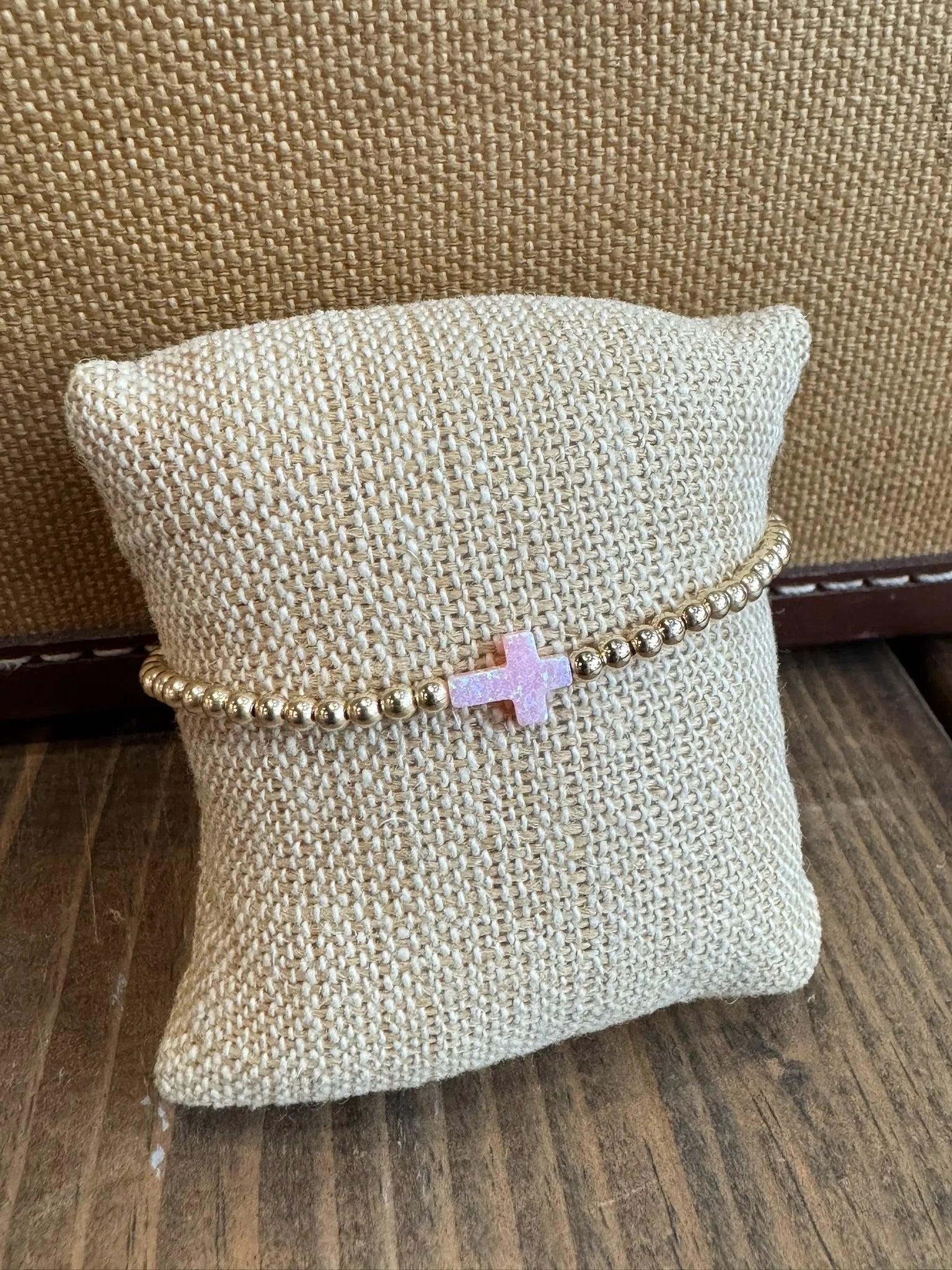 Bara Boheme | Opal Cross Bracelet | Pink | Vagabond | Apparel | Boutique