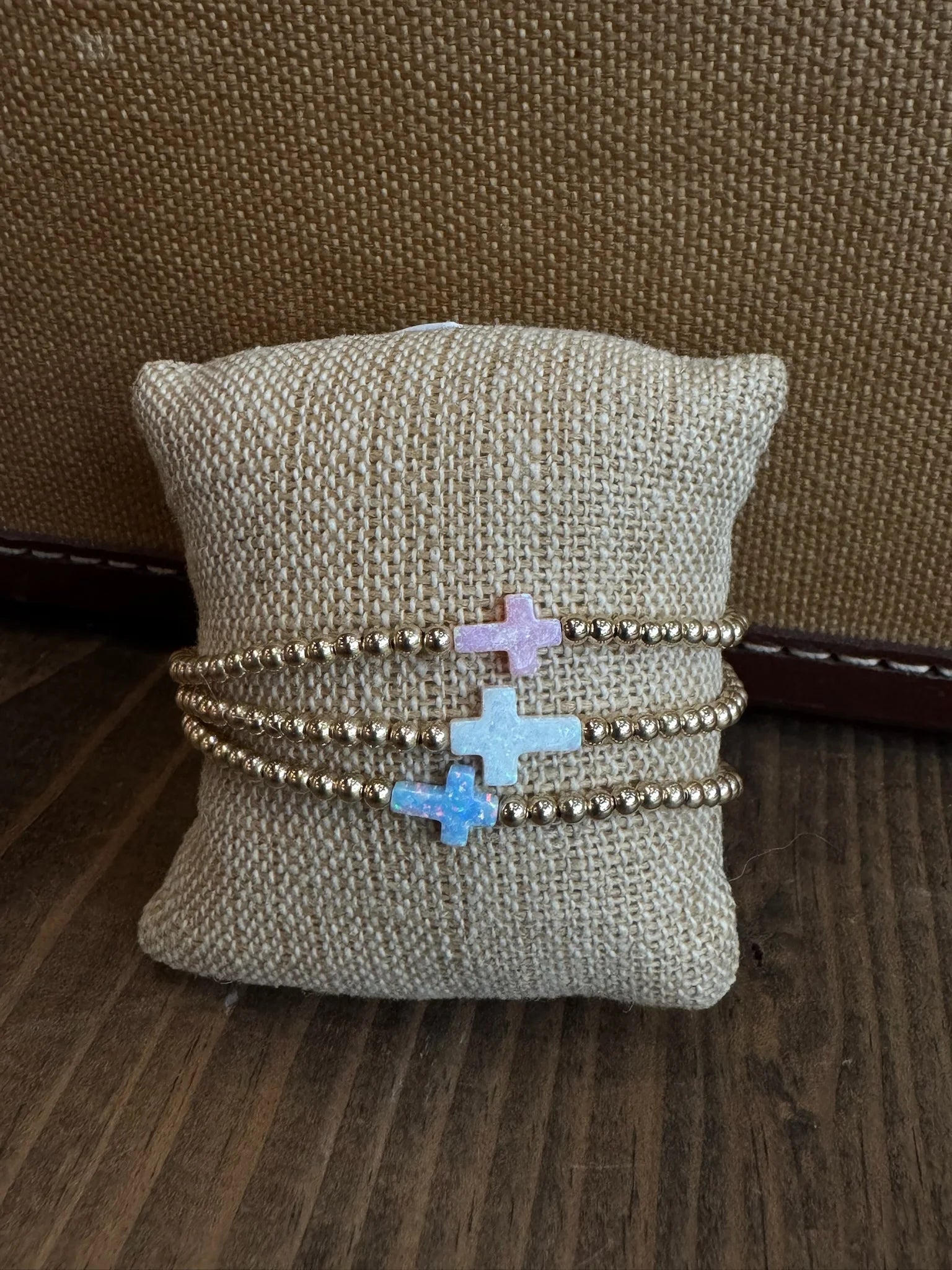 Bara Boheme | Opal Cross Bracelet | Blue | Vagabond | Apparel | Boutique