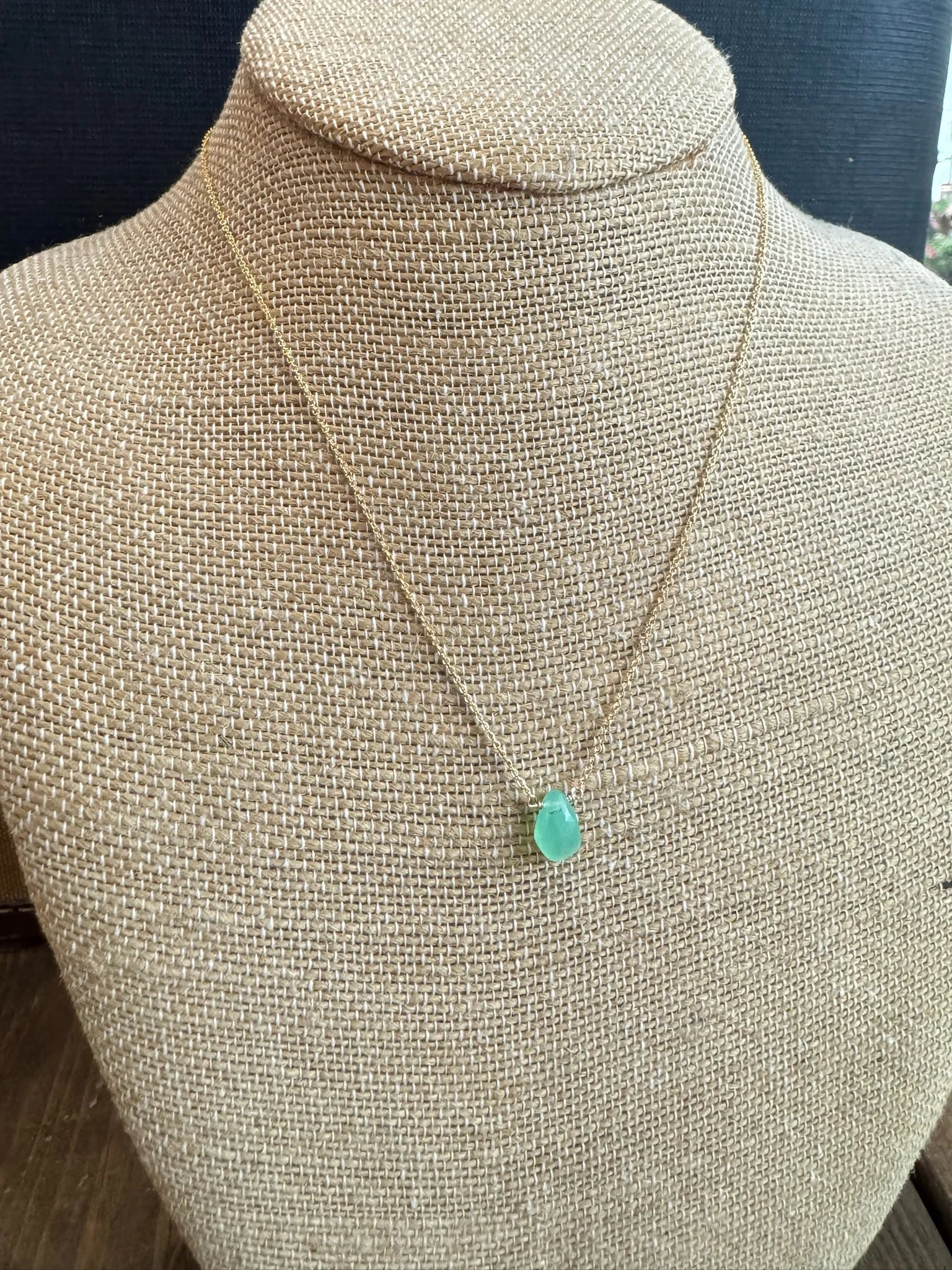 Bara Boheme | Teardrop Necklace | Green | Vagabond | Apparel | Boutique