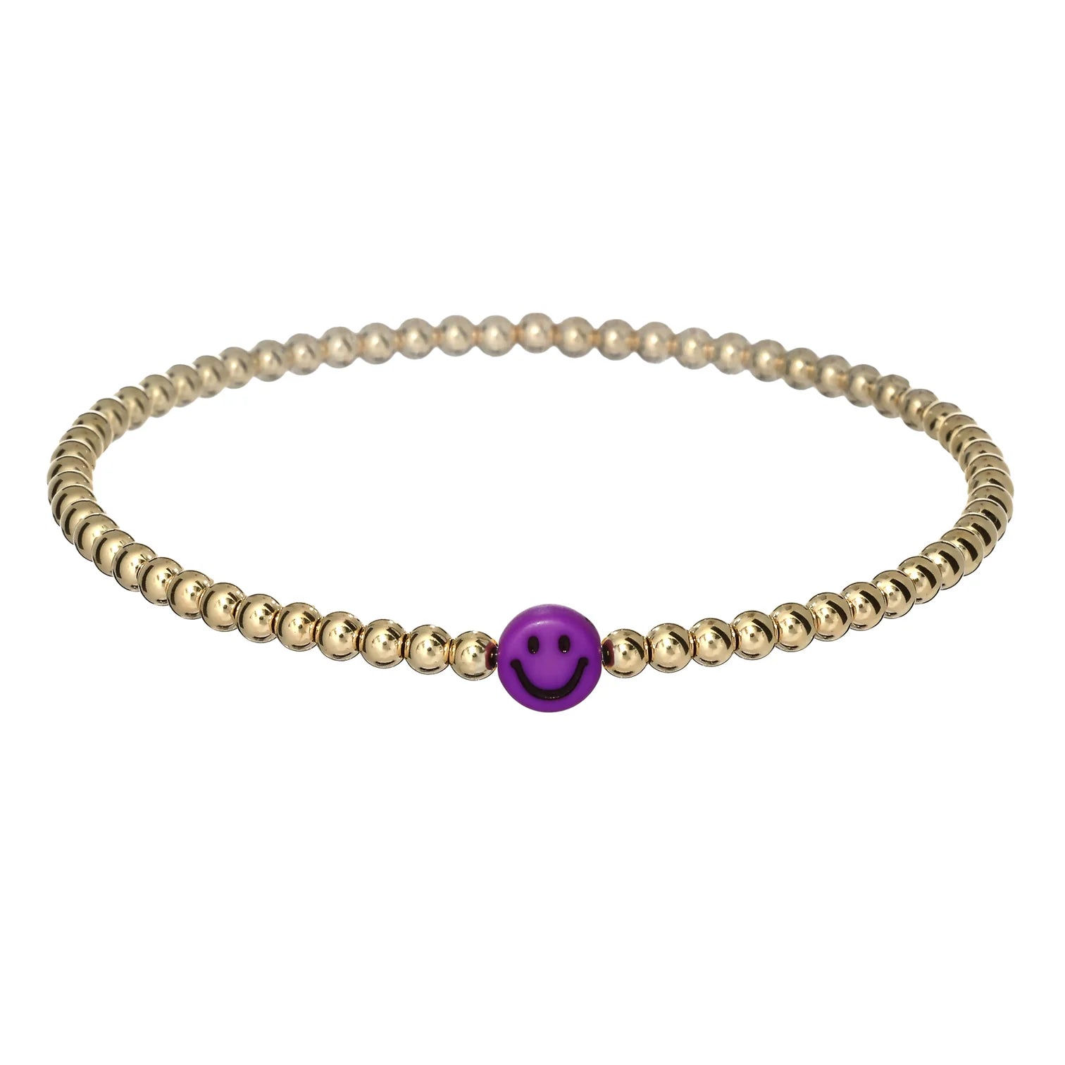 Bara Boheme | Kid | Happy Face Bracelet | Purple | Vagabond | Apparel | Boutique