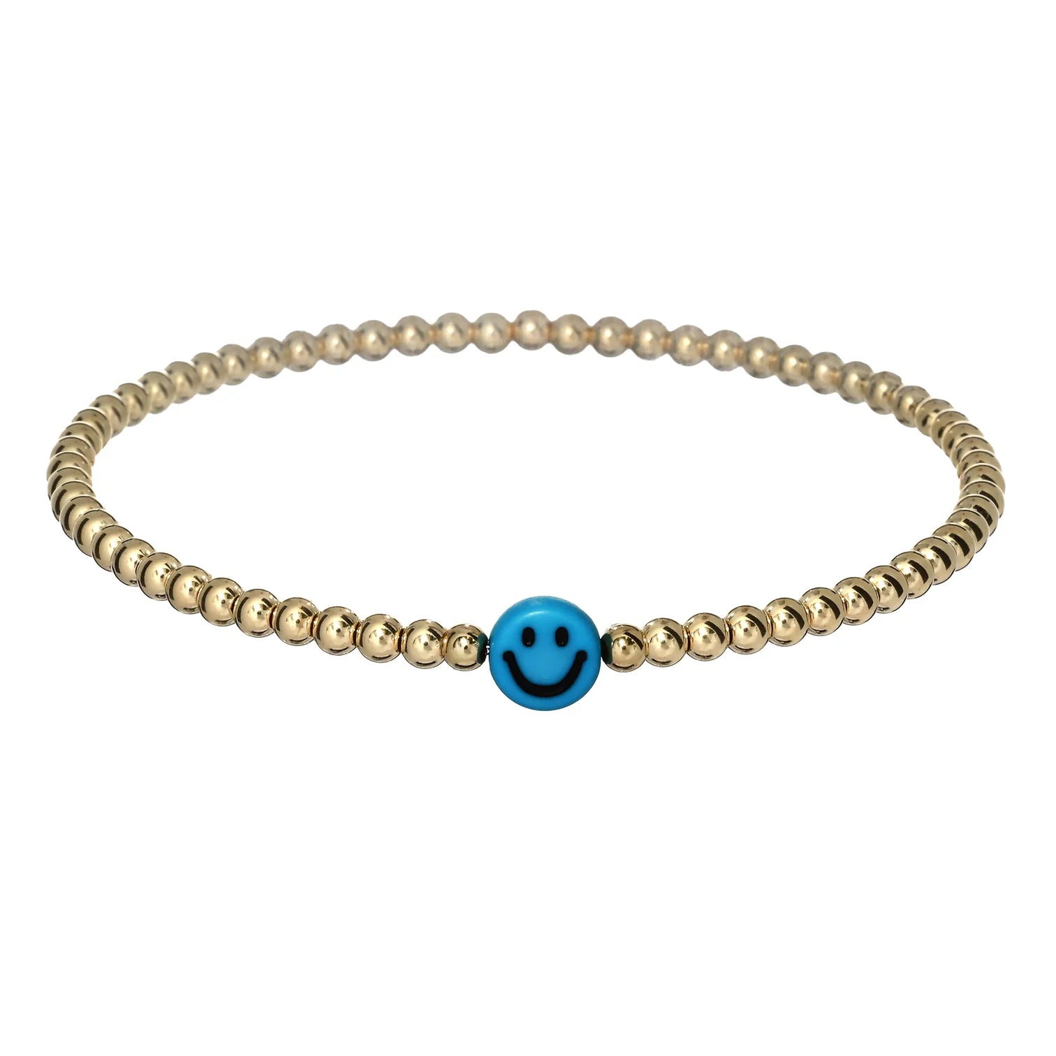 Bara Boheme | Kid | Happy Face Bracelet | Blue | Vagabond | Apparel | Boutique