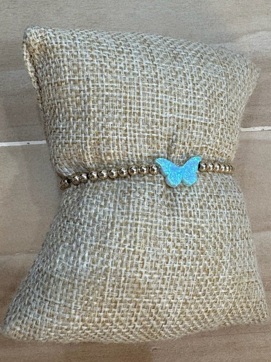 Bara Boheme | Kid | Butterfly Bracelet | Blue | Vagabond | Apparel | Boutique