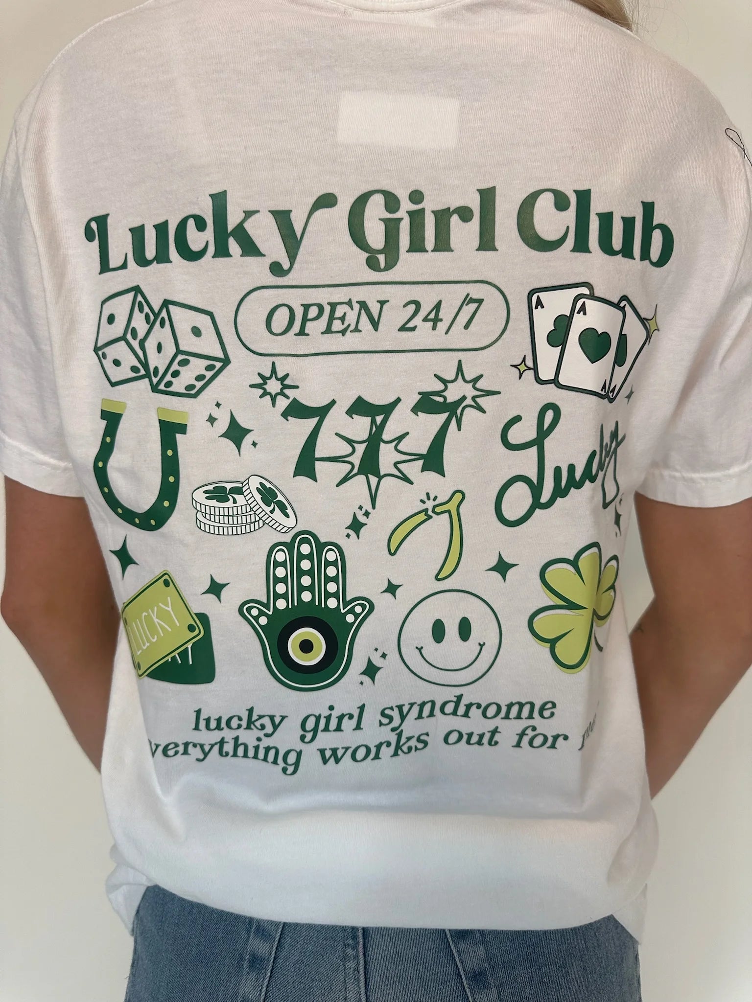 Bash | St. Patricks Day Lucky Tee | Back | Close | Vagabond | Apparel | Boutique