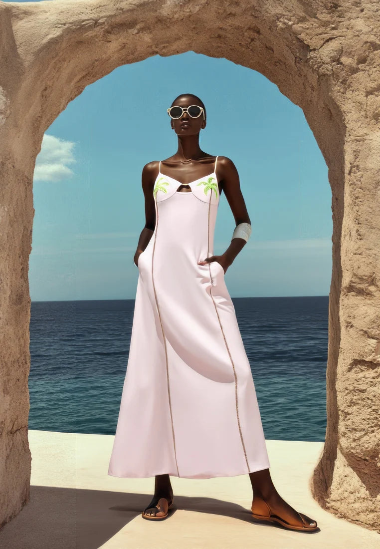 BeSunset | Aria Palm Dress | Pink | Lifestyle | Vagabond | Apparel | Boutique