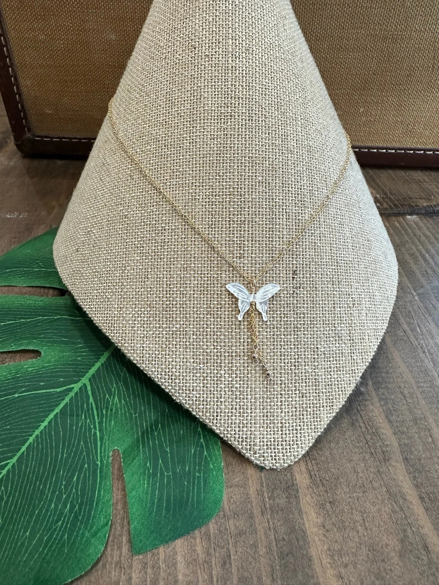 Beachybeads | Large MOP Butterfly Necklace | Vagabond | Apparel | Boutique