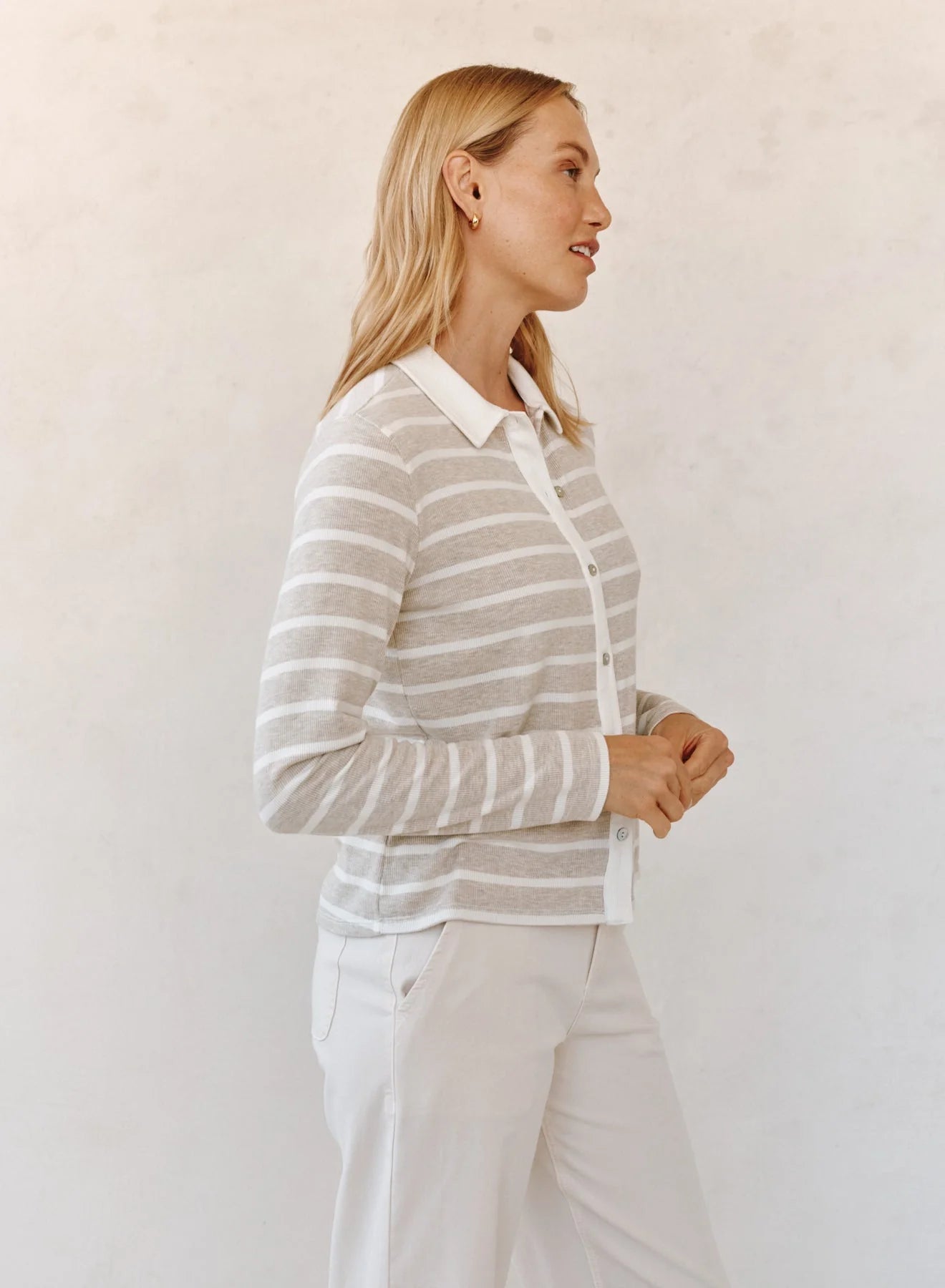 Bella Dahl | Contrast Placket Button Down | Side | Vagabond | Apparel | Boutique