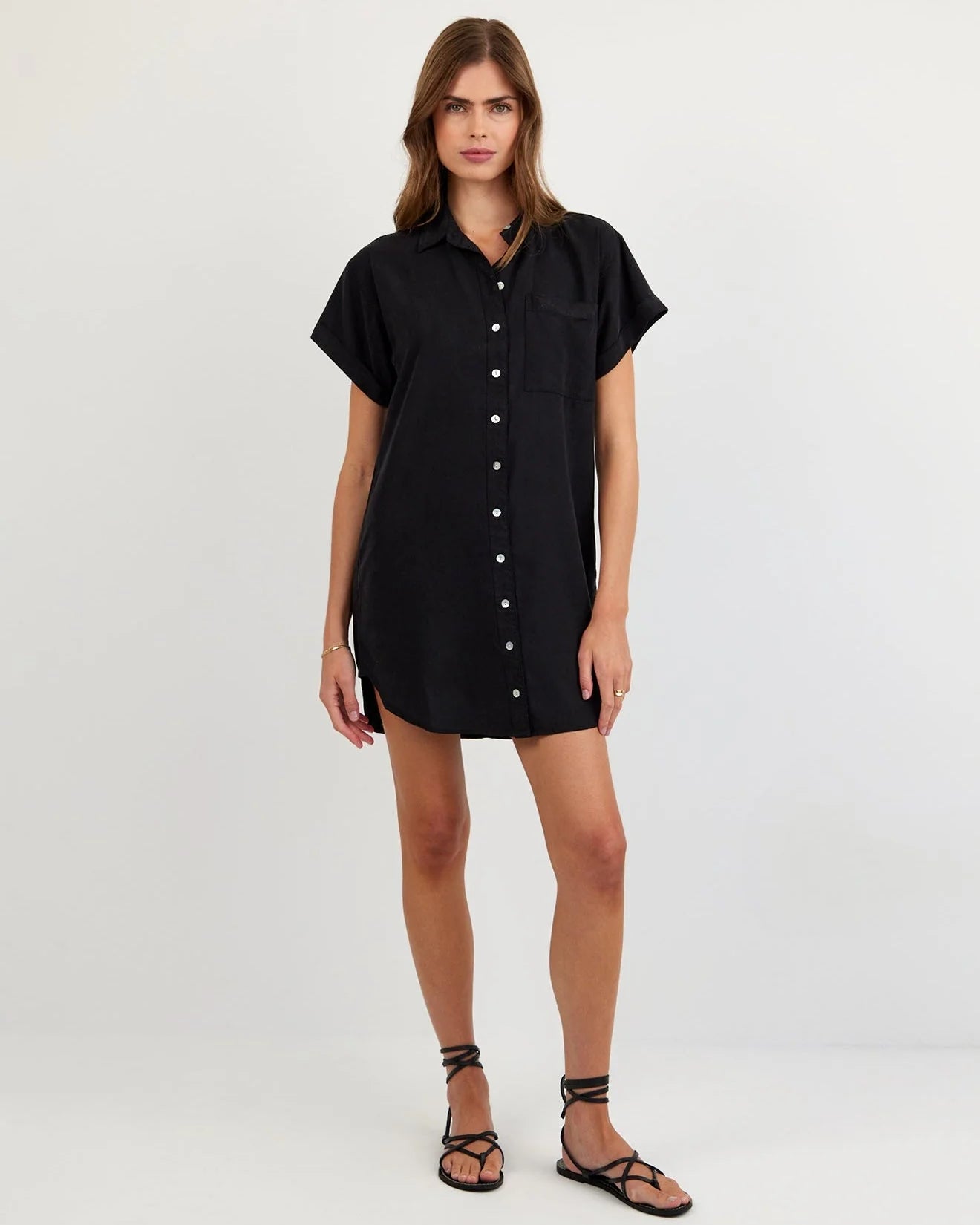 Bella Dahl | Roll Sleeve Pocket Shirt Dress | Vagabond | Apparel | Boutique