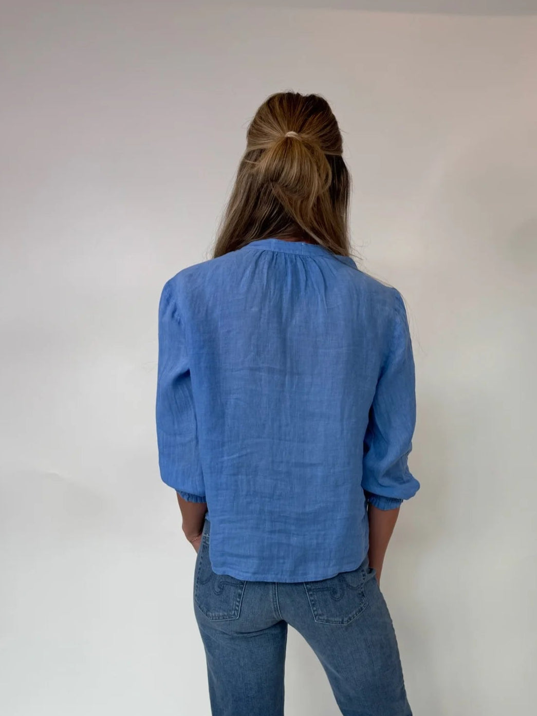 Bella Dahl | 3/4 Sleeve Tie Neck Blouse | Vagabond | Apparel | Boutique