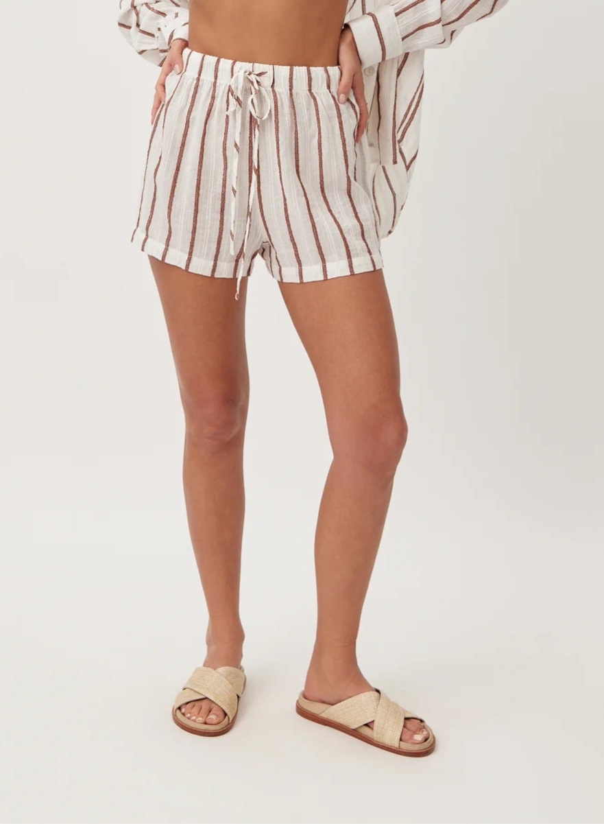 Bella Dahl | Easy Drawcord Short | Sienna Stripe | Vagabond | Apparel | Boutique