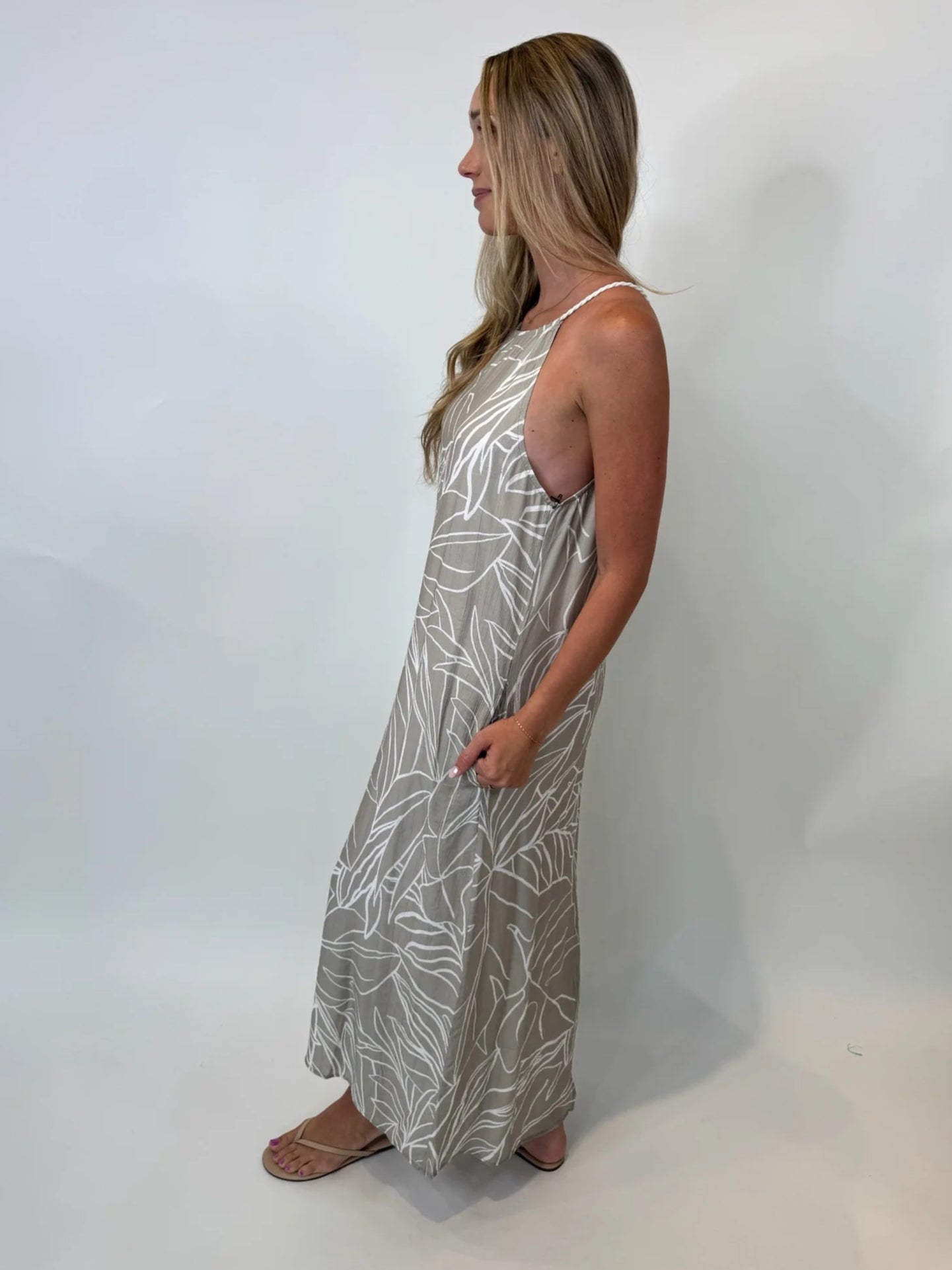 Bella Dahl | Maxi Halter Dress | Side | Vagabond | Apparel | Boutique
