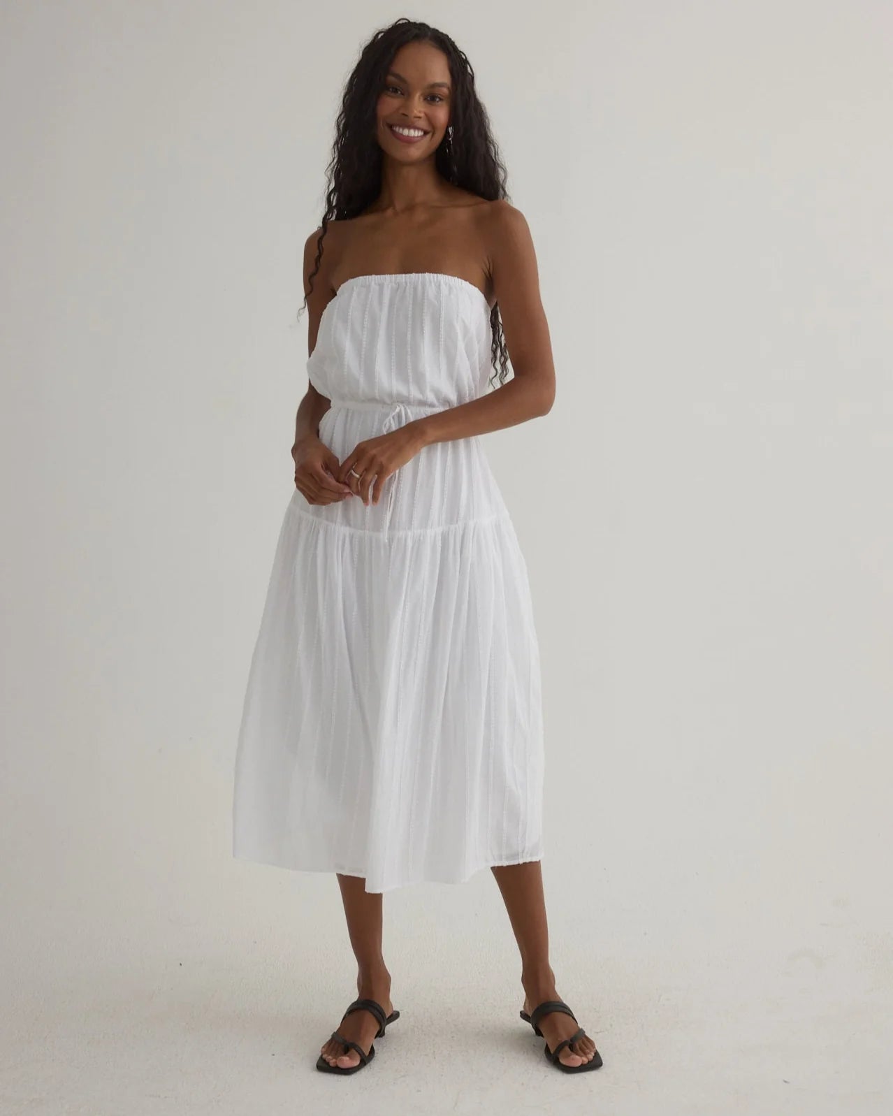 Bella Dahl | Ruffle Hem Midi Dress | Vagabond | Apparel | Boutique